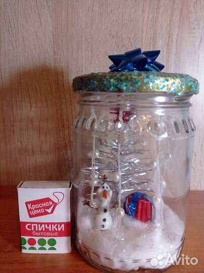 Поделка новогодняя в банке