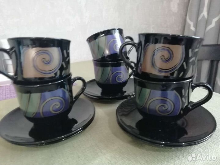 Чашка с блюдцем. 6шт