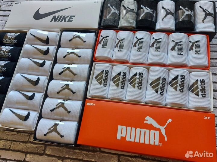 Носки Nike Adidas Reebok Puma