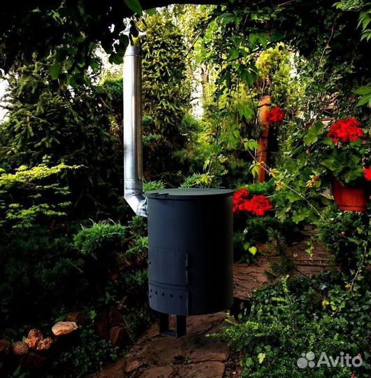 Печь для сжигания мусора Дымок-5 250 литров (5мм)