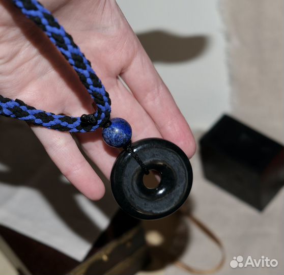 Чёрный нефрит Диск Би ритуальный предмет