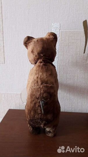 Игрушки СССР. Медведь плюшевый заводной