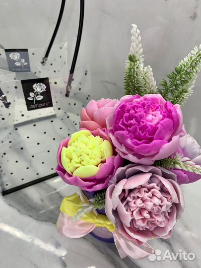 Мыло ручное « пионы»