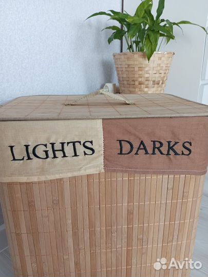 Корзина для белья. Нат. бамбук