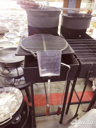 Казан чугунный 10 л с печкой с трубой