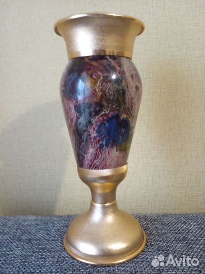 Ваза кубок СССР, алюминий, стекло