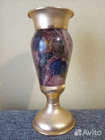 Ваза кубок СССР, алюминий, стекло