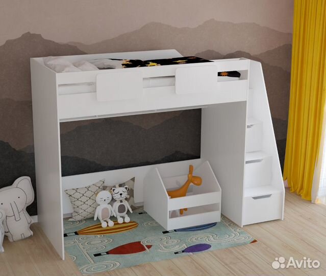 Детская мебель Чердак + стол \ ящик \ стеллаж \ ту
