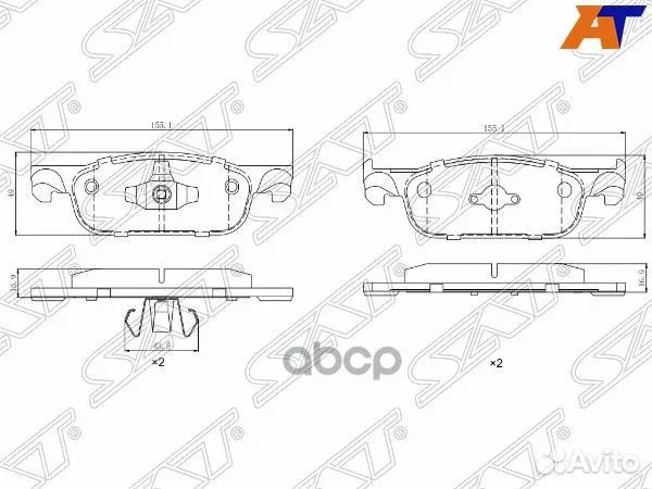 Колодки тормозные перед LADA X RAY/renault loga