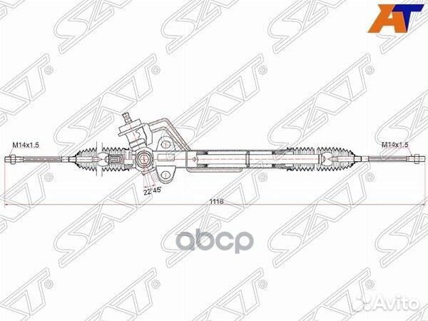 Рейка рулевая KIA spectra (RUS) 00- LHD ST-0K2N