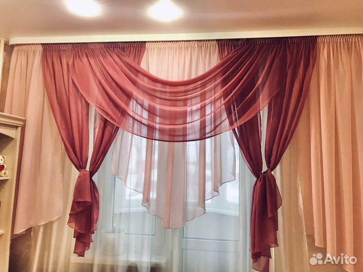 Ламбрекен для штор, 3 м карниз