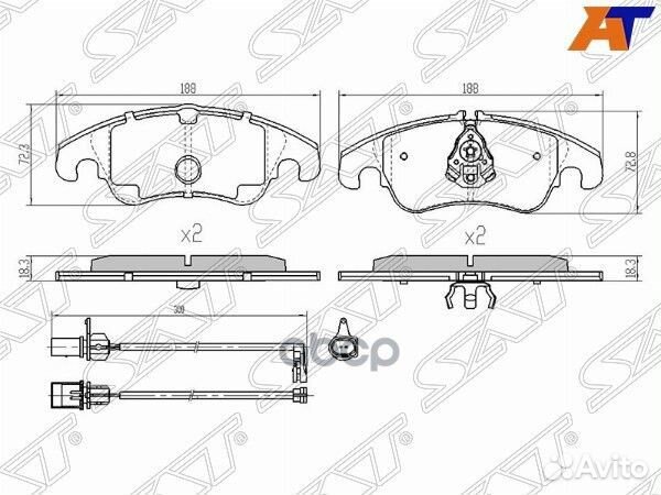 Колодки тормозные перед ford focus DB# 09-11/ A