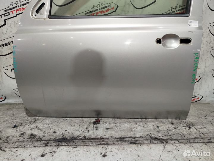 Дверь nissan march micra AK12 BK12 BNK12 K12 YK12 H0101AX0MM передняя левая 5 door серебро, KY0 NA69