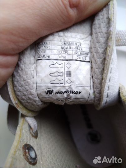 Коньки белые фигурные детские 28 размер