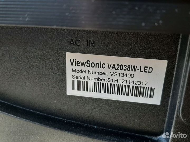 Монитор Viewsonic VA2038w-LED диагональ 20