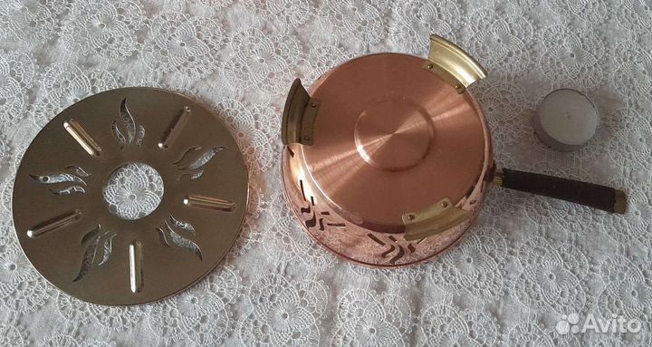 Чайник заварочный медный с подогревом