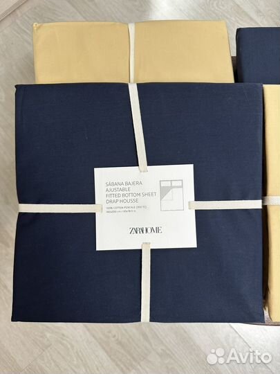 Простынь на резинке zara home 160*200*30