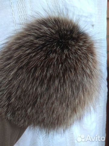 Шапка из лисы и Tomas Munz вязаная