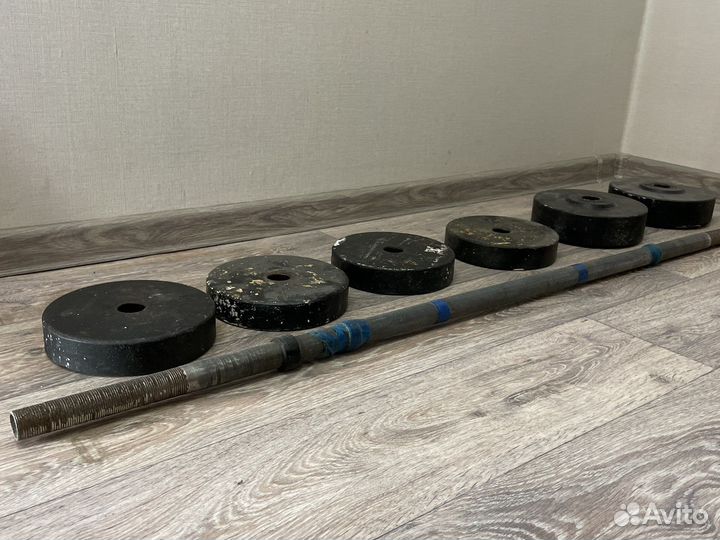 Штанга гриф блины бу