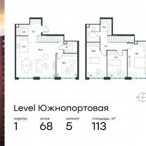 5-к. квартира, 113 м², 68/69 эт.