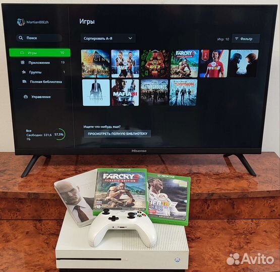 Xbox One s 1tb с играми
