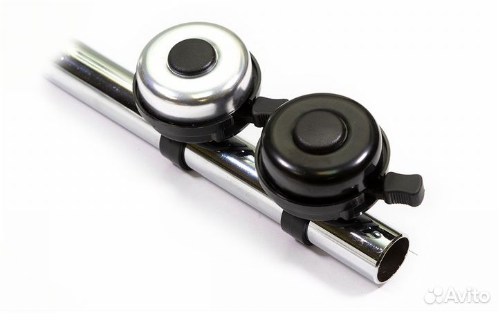 Звонок механический, 46мм, алюминий/пластик, черны