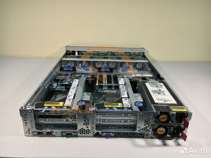 Сервер HP DL380p Gen8 12LFF 2x E5-2680 96GB 750W