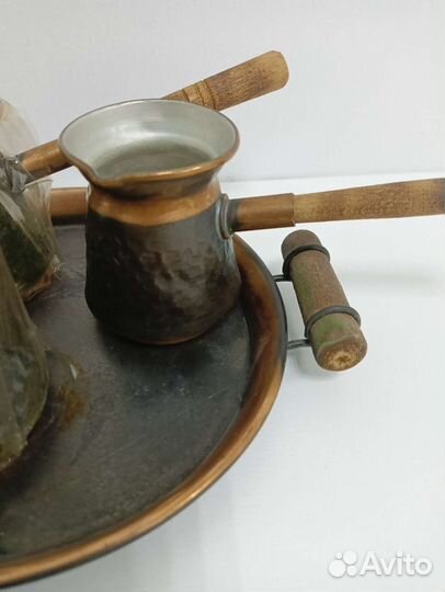 Медные турки, набор для кофе