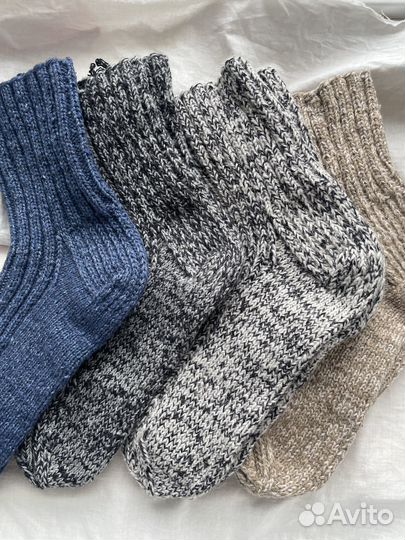 Носки шерстяные вязаные