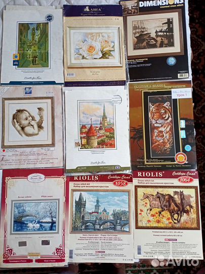 Вышивка крестиком.Остатки от набора