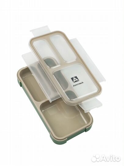 Ланч-бокс Арктика (034-420-GN BG) 21х10.5х3.6см, 0