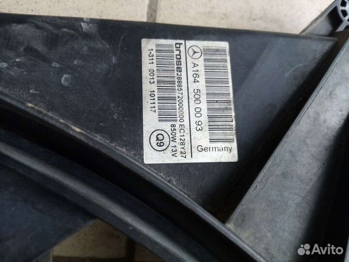 Мерседес ML 164 вентилятор охлаждения