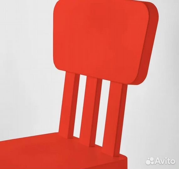 Детский стул маммут икеа, красный