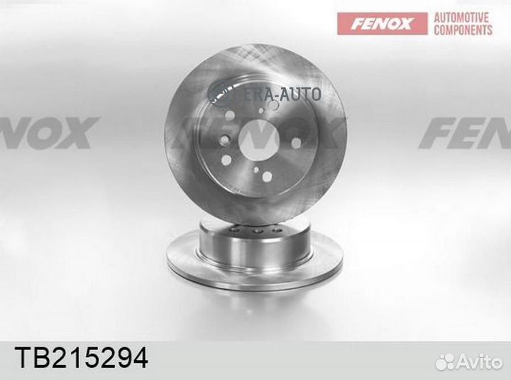 Fenox TB215294 Торм.диск зад.288x10 5 отв