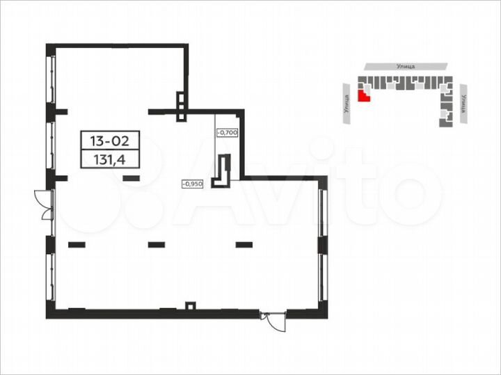 Аренда, торговое помещение, площадь 131.4 кв.м