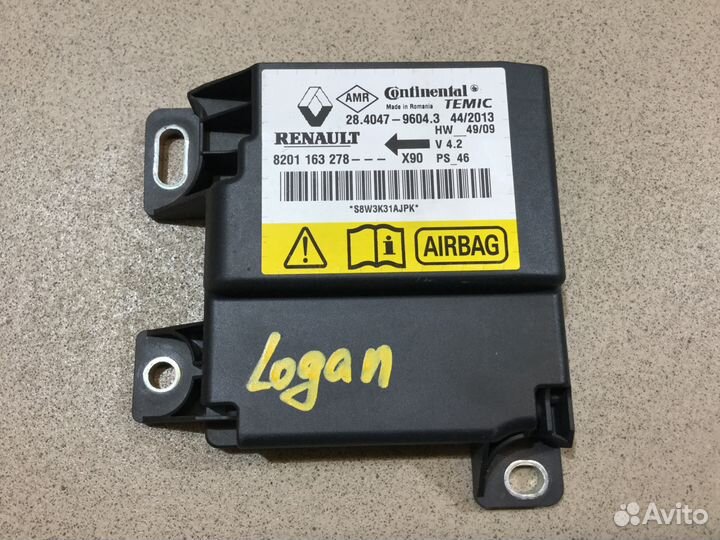 Блок управления Air Bag Рено Логан 2005-2014