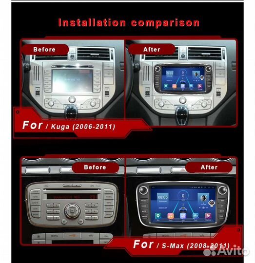 Магнитола андроид 2 din ford 2/32