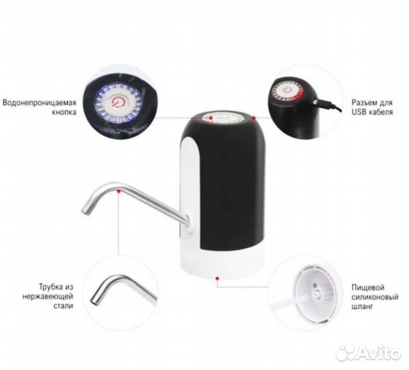 Электрическая помпа для бутилированной воды. Доста