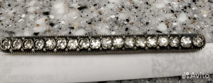 Заколка для галстука, брошь, СССР, серебро