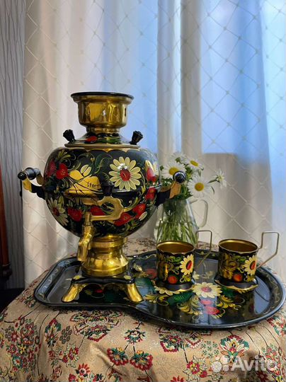 Самовар с подносом