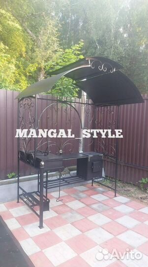 Мангал с печью под казан