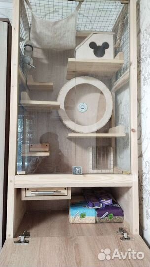 Клетка витрина для шиншиллы