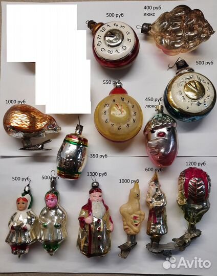 Старые елочные игрушки СССР