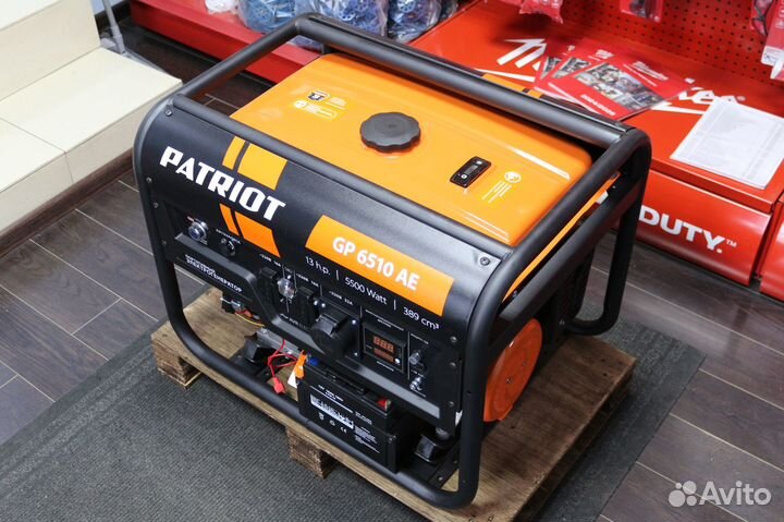 Бeнзиновый гeнeратор patriot GP6510AE