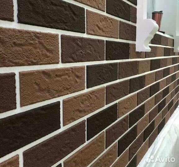 Фасадные панели Гибкий Клинкер под кирпич на сетке