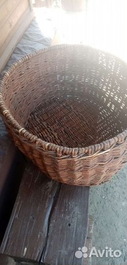 Корзина плетеная старинная