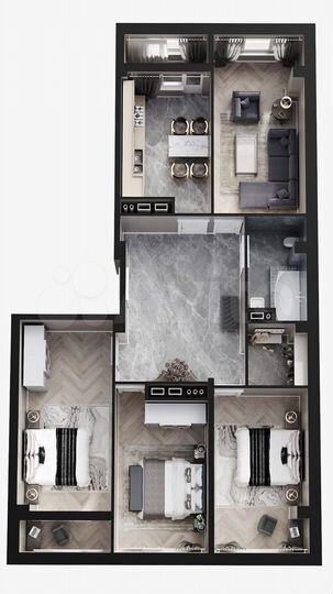 4-к. квартира, 147 м², 10/10 эт.