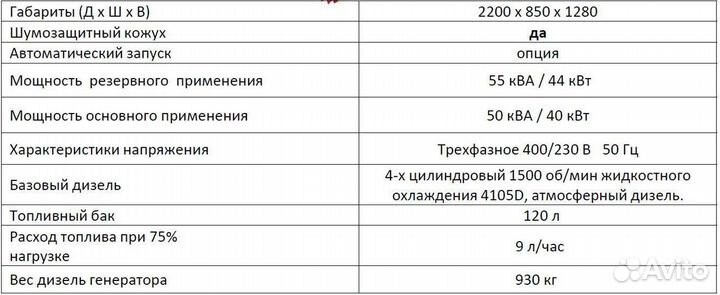 Дизельный генератор станция в кожухе 40 квт