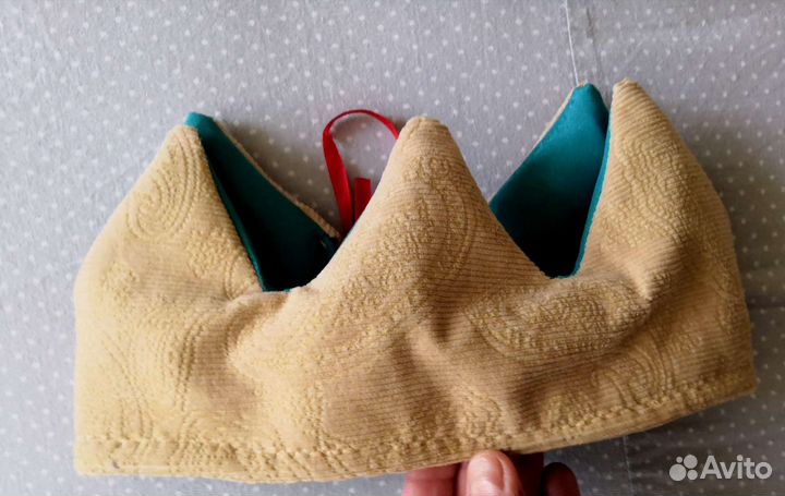 Текстильная корона на завязках