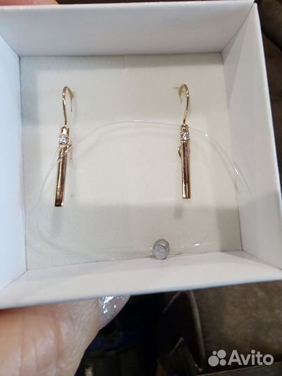 Серьги золото